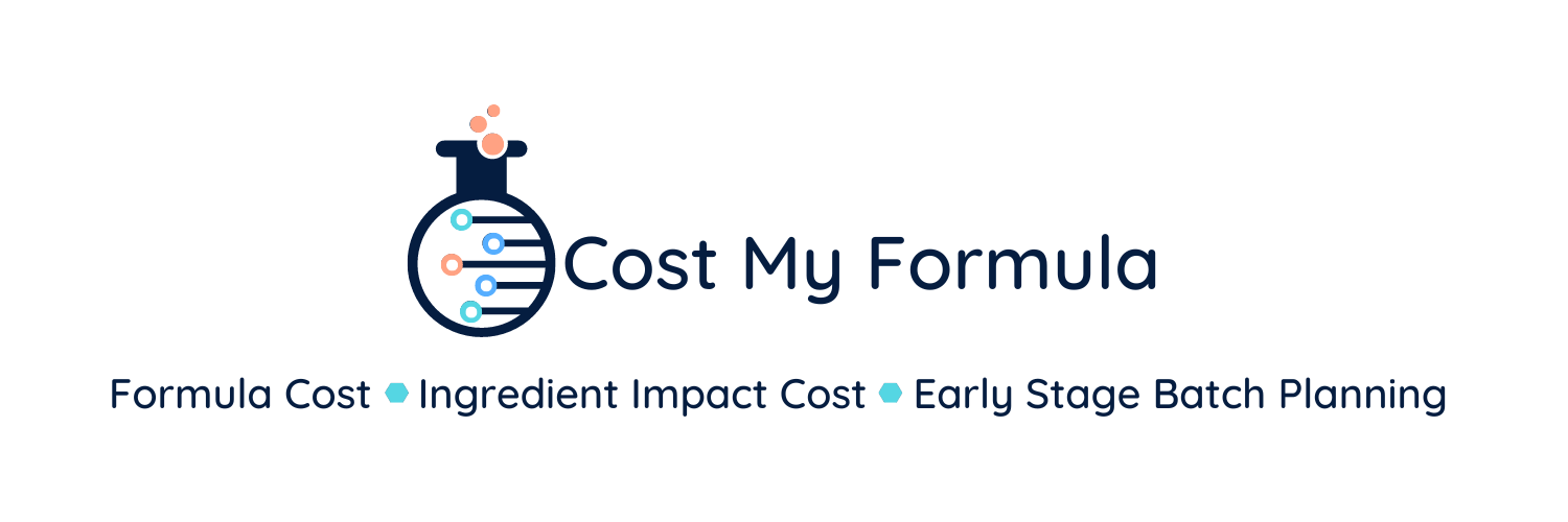 Cost My Formula - Formula and Ingredient Impact Costing